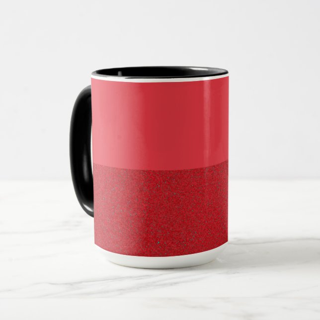 Two-Tone Tomato Red Noise Coffee Mug – Customize (Front Left)