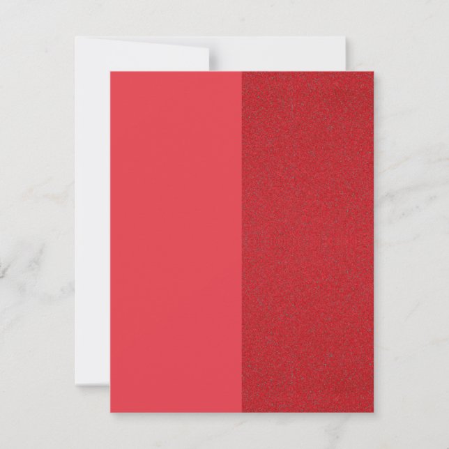 Two-Tone Tomato Red Noise Invitation – Customize (Front)