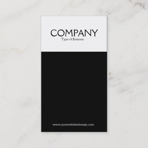 Two Tone Vertical (B&amp;W) Business Cards