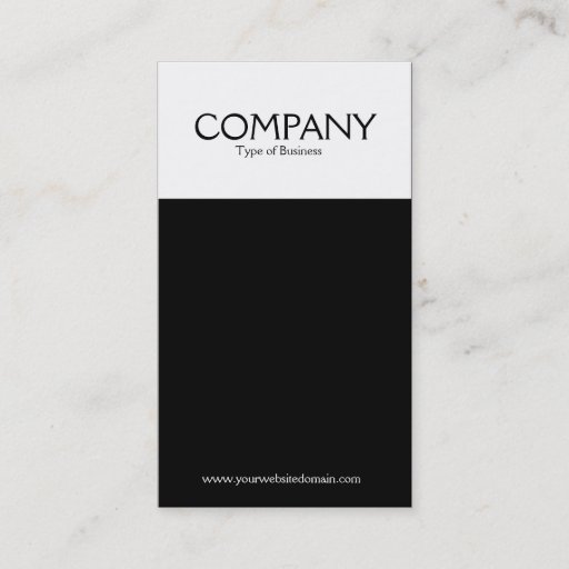 Customizable Two Tone Vertical (B&amp;W) Business Cards