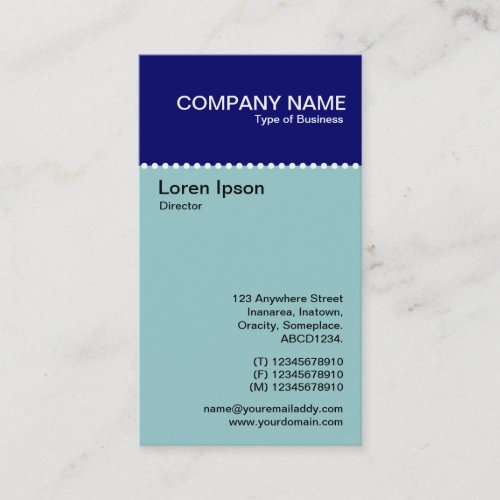 Two Tone Vertical _ Dotted Rule Business Card