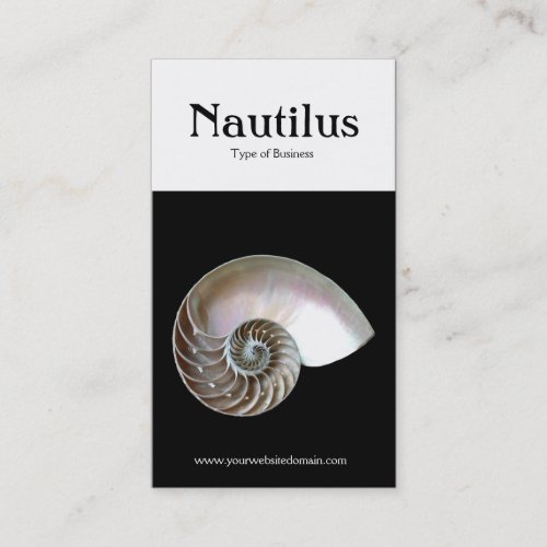 Two Tone Vertical (Nautilus Shell) Business Card Template