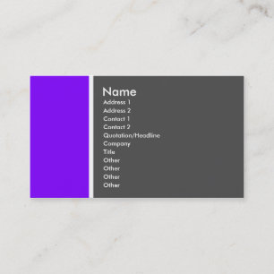 Two Tone (Violet and Gray) - Customized Business Card