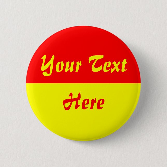 Two Tone - Yellow Lower Half Pinback Button (Front)
