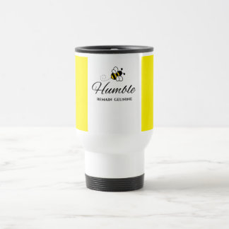 TWO-TONE YELLOW WHITE STAINLESS STEEL BEE HUMBLE TRAVEL MUG