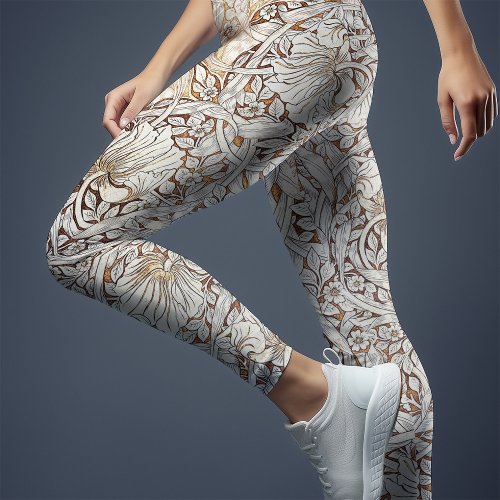 Two_Tone Yoga Vintage Sketch Outline Morris Leggings