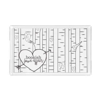 Two Toned Bookish Love Affair Serving Tray