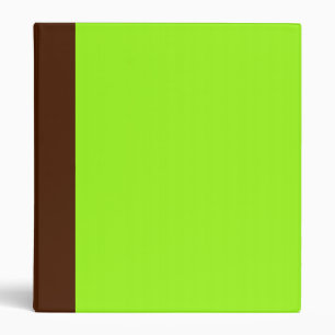 Two-Toned Brown & Neon Green Binder