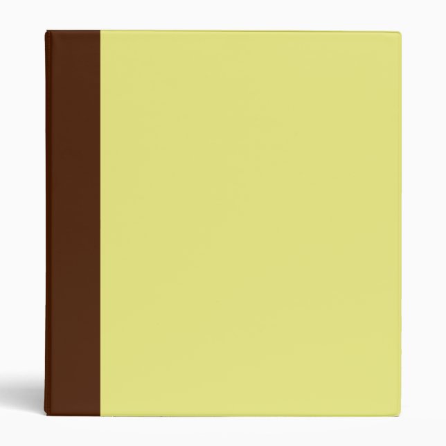 Two-Toned Brown & Pastel Yellow Binder (Front)