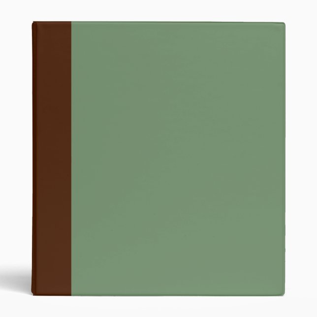 Two-Toned Brown & Sage Green Binder (Front)