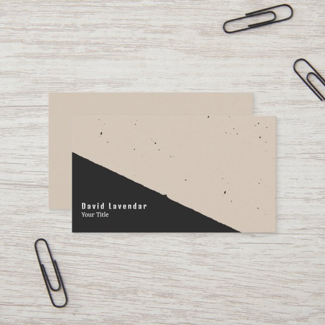 Two Toned Entrepreneur Business Card (Front/Back In Situ)