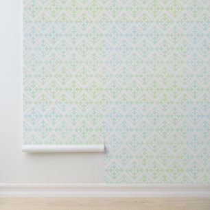 Two Toned Fleur Du Lys Pattern Geometric Wallpaper