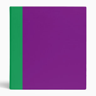 Two-Toned Green & Purple Binder
