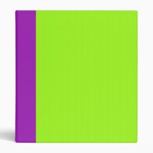 Two-Toned Neon Green & Purple Binder