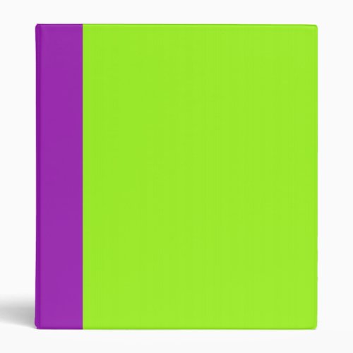 Two_Toned Neon Green  Purple Binder