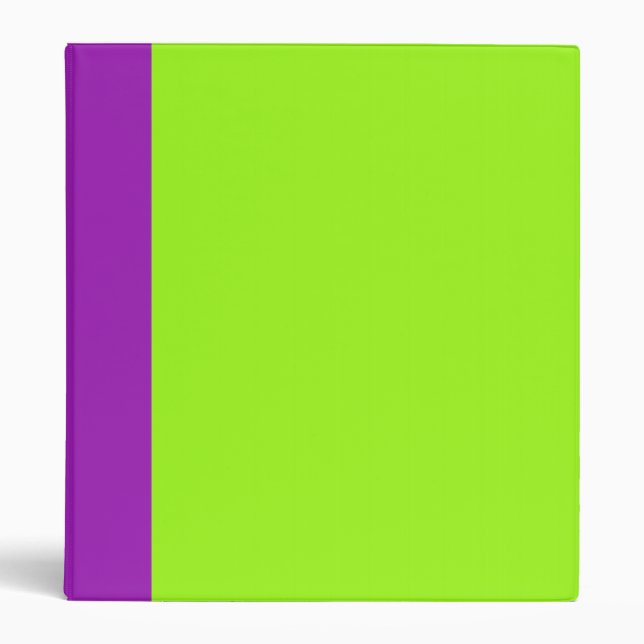 Two-Toned Neon Green & Purple Binder (Front)