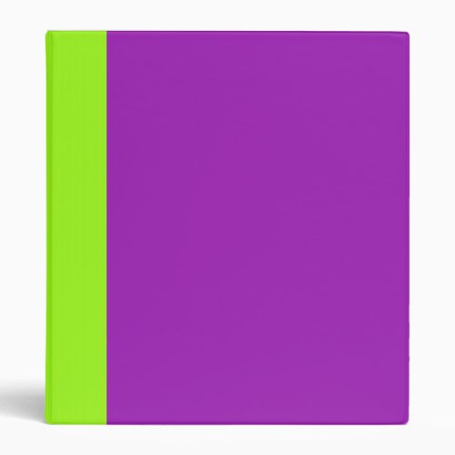 Two_Toned Neon Green  Purple Binder