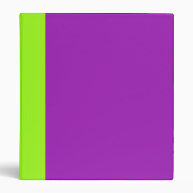 Two-Toned Neon Green & Purple Binder (Front)
