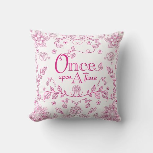 Two Toned Once Upon A Time Throw Pillow