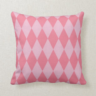 Bubblegum Pink Color Home Décor Furnishings Pet Supplies Zazzle Two Toned Pink Harlequins Throw Pillow