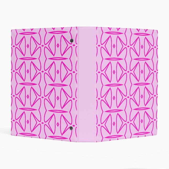 Two Toned Pink Pattern Avery Mini Binder (Background)