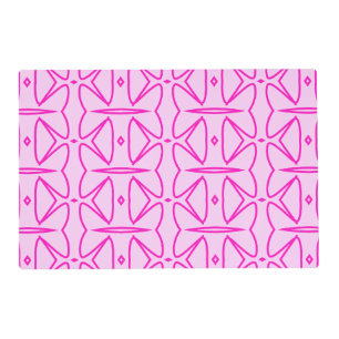 Two Toned Pink Pattern Laminated Placemat