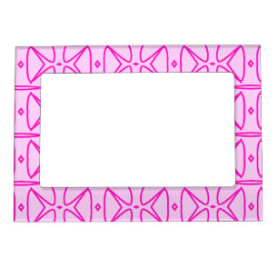 Two Toned Pink Pattern Magnetic Frame