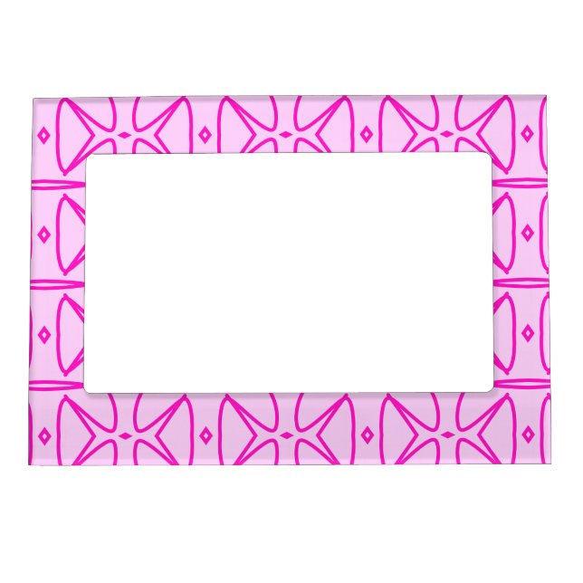 Two Toned Pink Pattern Magnetic Frame (Front)