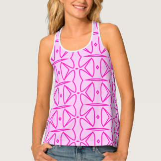 Two Toned Pink Pattern Women's Tank Top