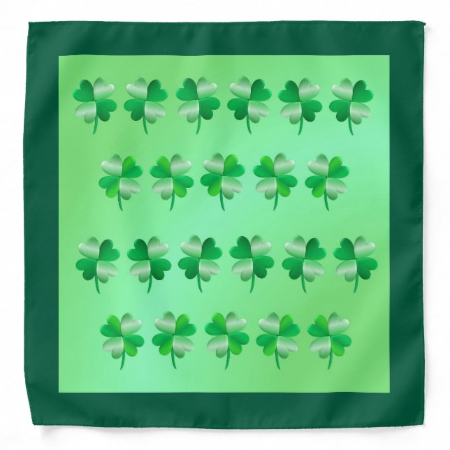 Two Toned Shamrocks Bandana (Front)