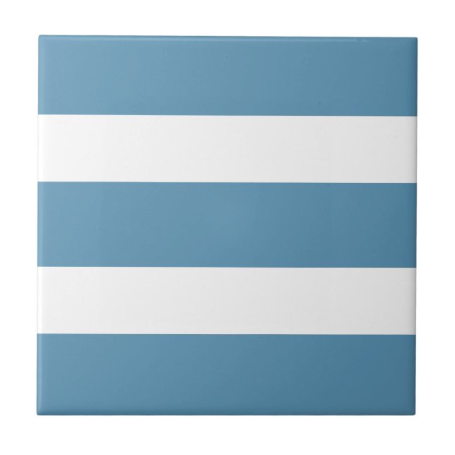 Two Tones Stripes Ceramic Tile (Front)