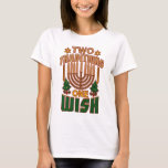 Two Traditions One Wish Hanukkah Graphic T-Shirt<br><div class="desc">Celebrate Hanukkah with pride and humor while getting together with the whole family. This festival graphic design makes a perfect gift for the holidays. Makes a great gift for the holidays</div>