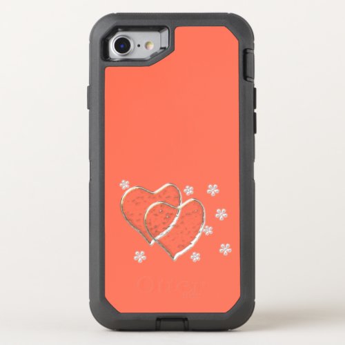 two transparent heartsromantic wedding OtterBox defender iPhone SE87 case