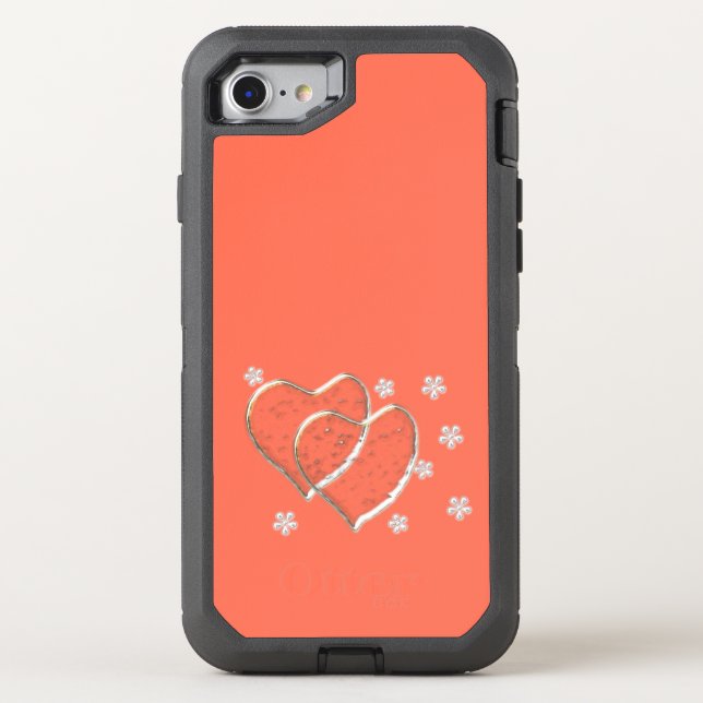 two transparent hearts,romantic wedding otterbox iPhone case (Back)