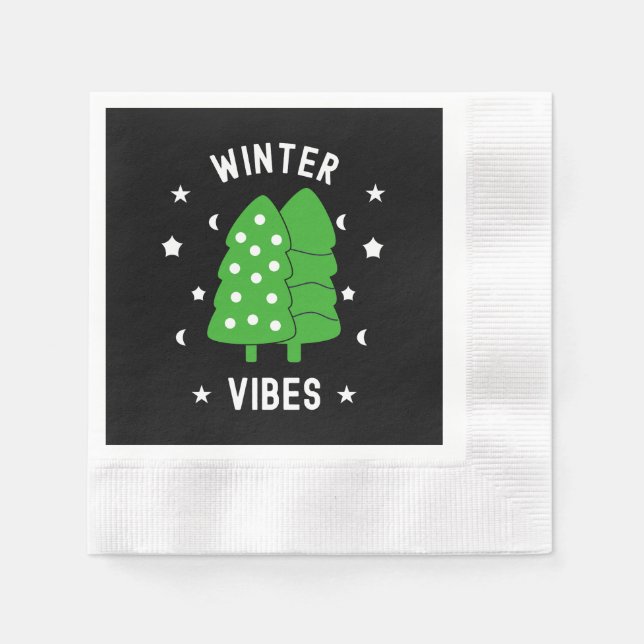 Two Trees Winter Vibes Napkins (Front)