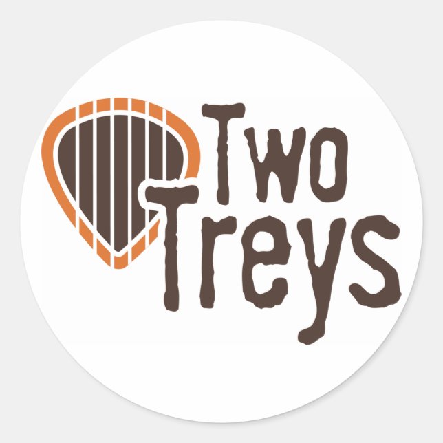 Two Treys Circle Sticker (Front)