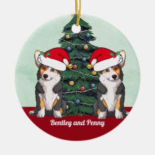 Pembroke Welsh Corgi Tri Color JTW Christmas Ornament