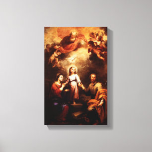 Two Trinities - The Holy Family - Murillo Canvas Print