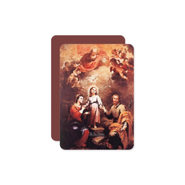 Two Trinities with Prayer Enclosure Card (Front/Back In Situ)