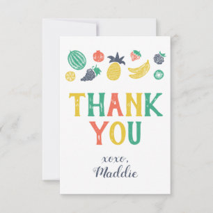 Two-tti Fruiti Second Birthday Thank You Card