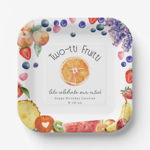 Two_tti Fruitti Cutie Fruit Birthday Paper Plates