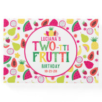 Two-tti Fruity 2nd Birthday Tutti Frutti Tropical Guest Book