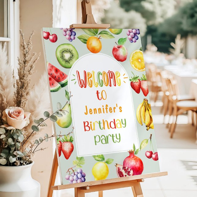 Two-tti frutti 2nd birthday party welcome foam board (Creator Uploaded)