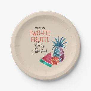 Two-tti Frutti Baby Shower Paper Plates