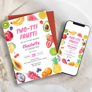 Two-tti Frutti Birthday Invitation