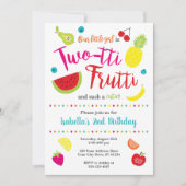Two-tti Frutti Birthday Invitation | 2nd Birthday (Front)