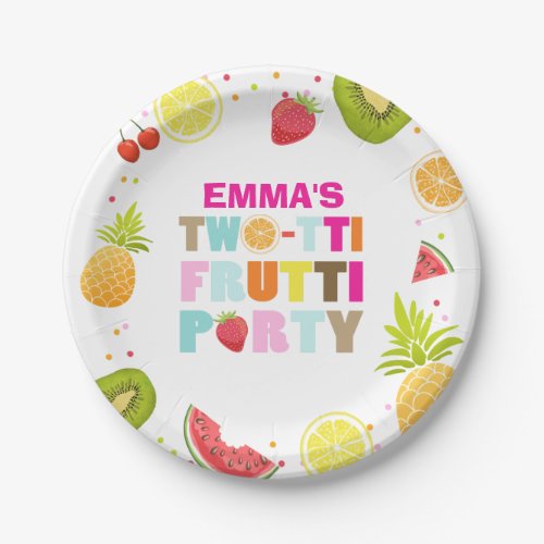 Two_tti frutti Birthday Paper Plates Tutti fruity