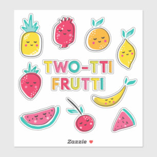 Two-tti Frutti Cute Fruit Cocktail Characters Sticker
