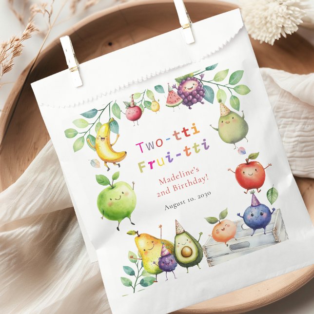 Two-tti Frutti Cute Fruits 2nd Birthday Party Favor Bag (Creator Uploaded)
