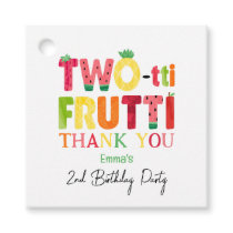 Two-tti Frutti Cutie Fruit 2nd Birthday Thank You Favor Tags